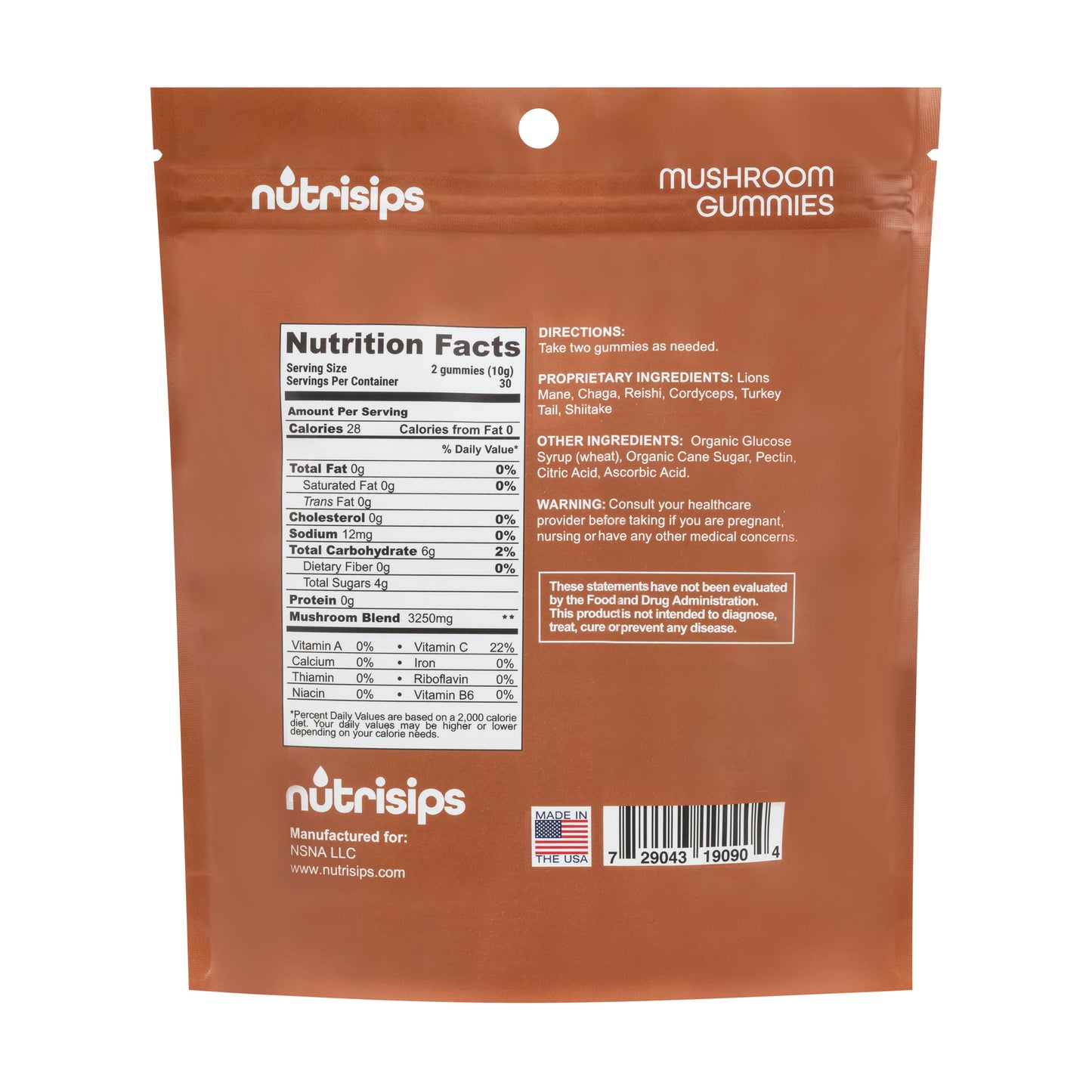 Nutrisips Mushroom Gummies